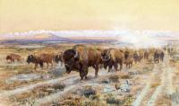 Charles Marion Russell - The Bison Trail